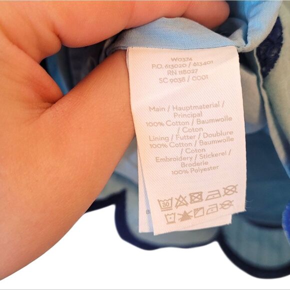 Boden Women's Light Blue Scallop Hem Blouse Size US 4 - Picture 5 of 6